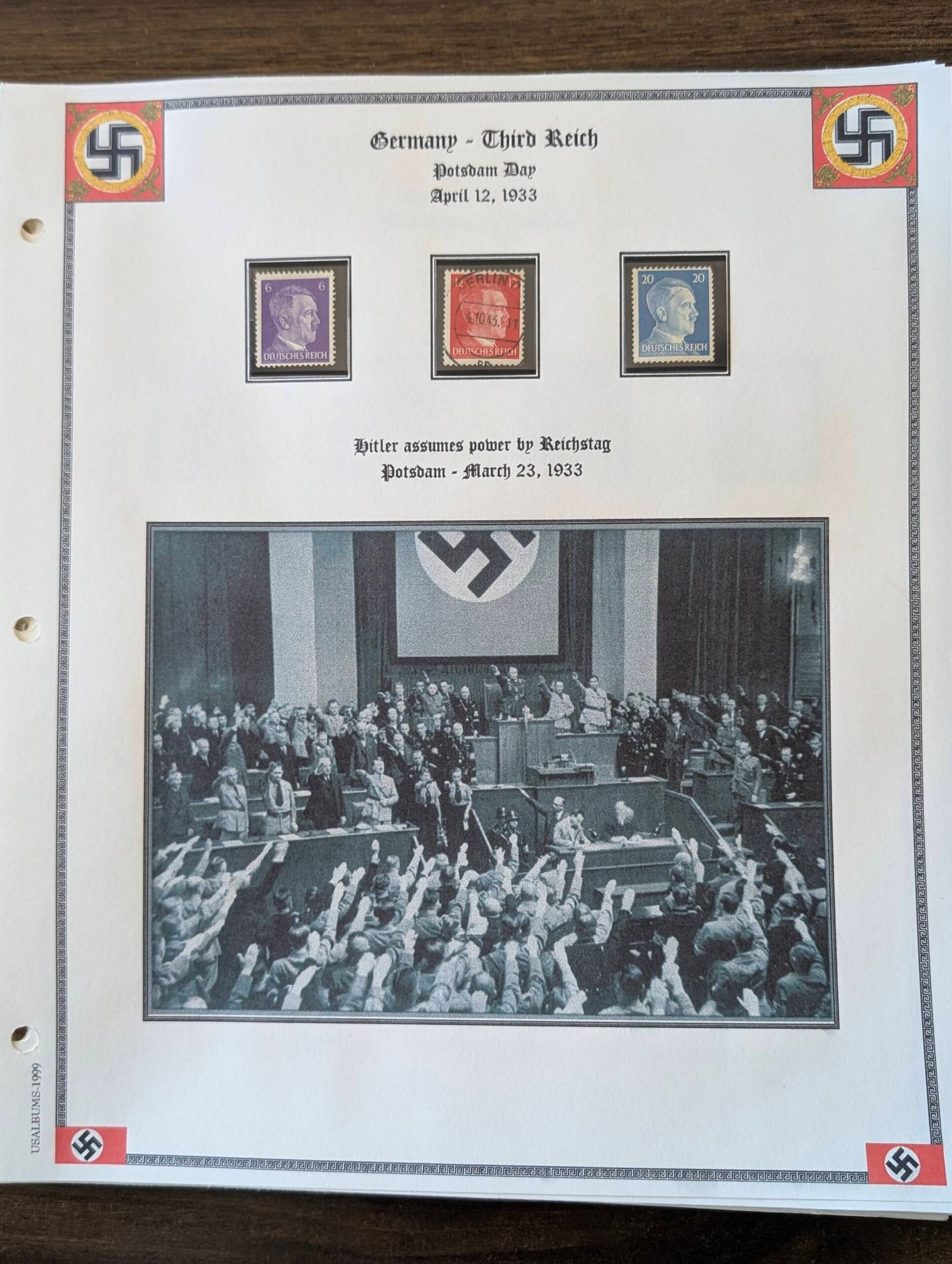 German Third Reich Stamp Album 1923–1945 - Image 5